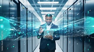 CTO With Tablet in Data Center for Server Activation Generative AI