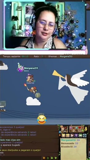 No céu tem queijo... e foi de arrasta 😂 #twitch #morgana_calixtogames #transformice