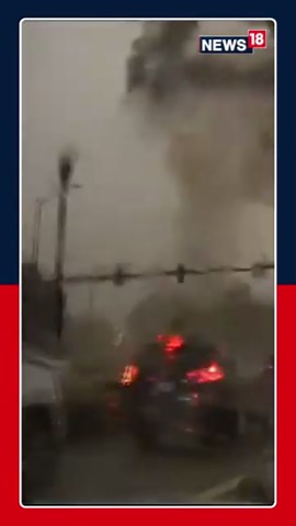 Lightning Strike Explodes Transformer in Shocking Dashcam Footage | N18S | #Shorts News18