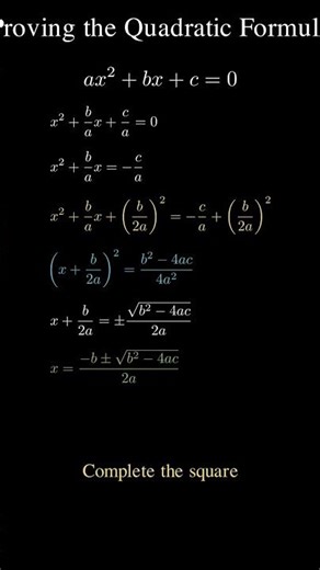 Quadratic formula | Manim animation