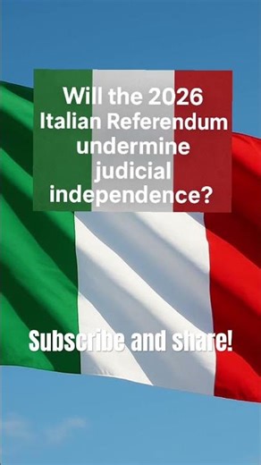 Italian Constitutional Referendum 2026