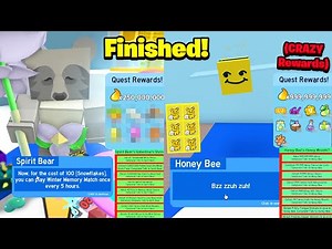 Finished Honey Bee & Spirit Bears Beesmas Quests! OP Rewards! (Easiest Quest Of My Life) (Bee Swarm)