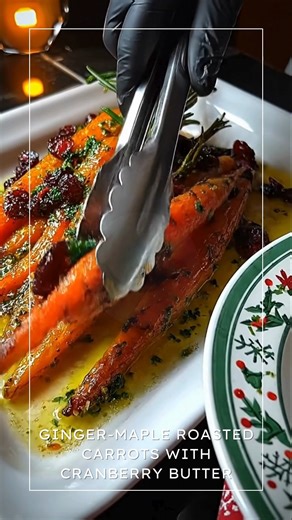 Ginger-Maple Roasted Carrots with Cranberry Butter *There’s something so comforting about roasting carrots this time of year—the way they turn golden at the edges, sweeten as they soften, and fill the kitchen with that warm, homey aroma. Pairing them with a simple cranberry butter gives the whole dish a festive touch, perfect for holiday tables or quiet winter suppers alike.* What You'll Need (2 pounds) carrots, peeled and cut into sticks or left whole if thin (2 tablespoons) olive oil (2 tables