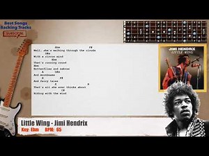 🎸 Little Wing - Jimi Hendrix Guitar STD Tuning Backing Track with chords and lyrics