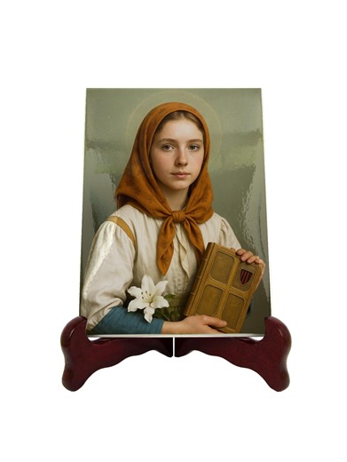Saint Dymphna Patron Saint Catholic Icon – Religious Ceramic Art for Prayer Corner - Etsy