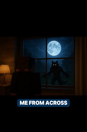 The Moonlit Neighbor – A Terrifying Full Moon Transformation #minecraftshorts #minecraft #scary