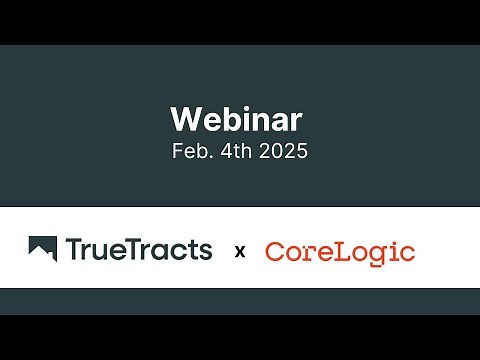 a la mode Feb 4th 2025 Webinar: New GSE Requirements & TrueTracts