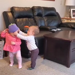 22K views · 1.4K reactions | Twin babies fight everywhere every time 藍藍藍 | Sweet & Funny Babies | Facebook