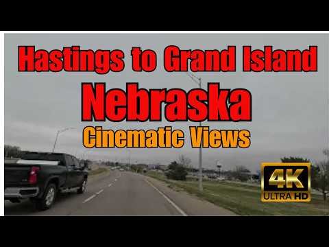 4K Dashcam Tour: Driving from Hastings to Grand Island, NE | Travel USA