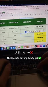 🌟 BỘ FILE TỪ VỰNG HSK 3.0 – EXCEL/GOOGLE SHEETS Bạn có từng học tiếng Trung nhưng cứ quên từ mãi? Bạn tra đi tra lại mà không nhớ nổi? Bạn có file từ vựng nhưng không biết học sao cho hiệu quả? 💙 Đó là lý do mình tạo ra bộ file HSK 3.0 – 11.007 từ này. Không chỉ có từ vựng, mà còn có: ✔ Check đúng/sai tự động – giúp nhớ lâu ✔ Chia cấp độ rõ ràng – học tới đâu chắc tới đó ✔ Dùng được cả trên điện thoại và máy tính 💙 ƯU ĐIỂM NỔI BẬT: • Học cực dễ – bố cục rõ ràng • Tự động check bài – tiết kiệm