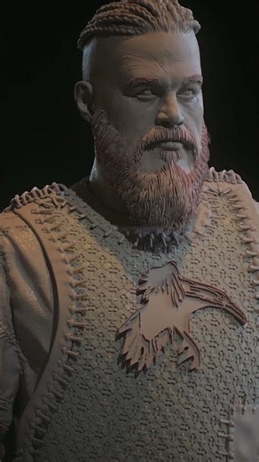 Insane Detail on This Viking Character Model #3dsculpting #zbrush #blender