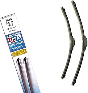 WiperBladesUSA Wiper Blades Set w/ 1yr warranty compatible with Scion FR-S 2014 Wipers (Set of 2) Pulse Wipers