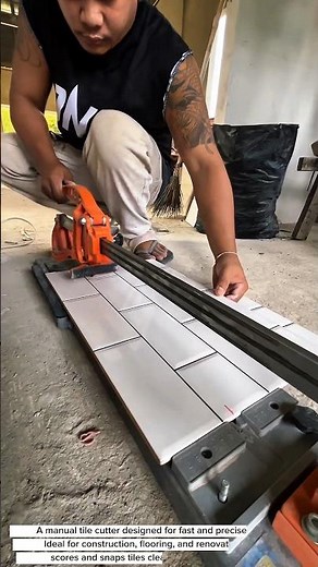 “Professional Manual Tile Cutter in Action | Fast & Precise Ceramic Tile Cutting Tutorial”