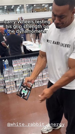 Golden Grip | @larrywheels testing his grip strength on our Hand Dynamometer 👊 Who can beat him? | Instagram