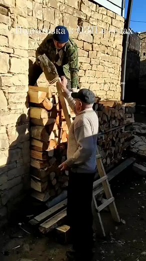 Stacking Firewood: A Rustic Outdoor Experience