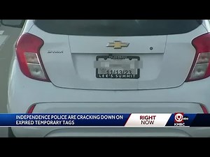Local police department cracking down on expired license plates, temp tags this week