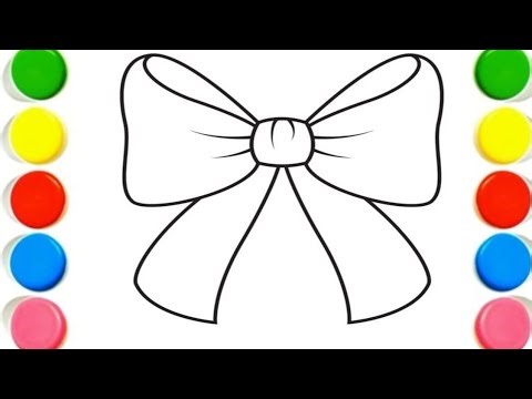 How To Draw cute Ribbon Drawing, Painting & Coloring For Kids and Toddlers_ Child Art