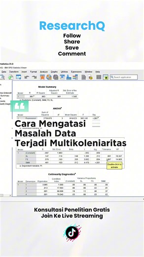 Mengatasi Masalah Multikoleniaritas dalam SPSS