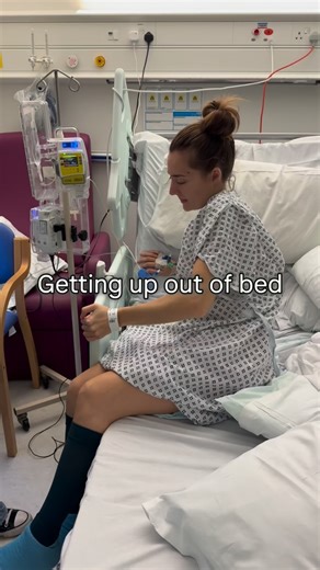 Lou | Stoma & Crohns on Instagram: "Recovery after proctectomy (Barbie bum + stoma) surgery | Day 4 Back on my feet and even managed a little marching this time 💪🏽 Being stuck in bed for so long meant every part of me was aching, so standing up (even for a few minutes) felt sooooo good. More progress to come 💛 #IBDAwarenessWeek #crohnsdisease #stoma #ileostomy #surgerydiaries #crohns #inflammatoryboweldisease #ostomy #invisibleillness"