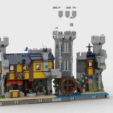 Medieval River Town Book Nook Build Animation – Alternate Build Of 31120 Medieval Castle