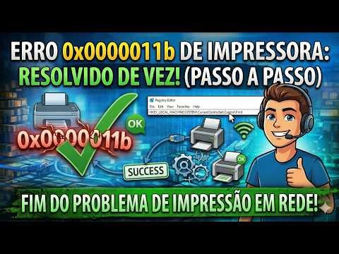 ✅SOLUÇÃO DO ERRO 0x0000011b / AO TENTAR CONECTAR IMPRESSORAS EM REDE. 🖨️ #windows #printer