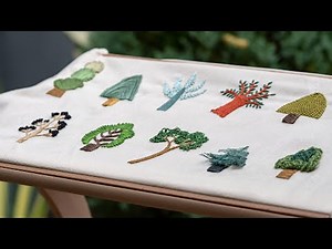 10 Embroidered Trees idea - Hand Stitching for Clothes