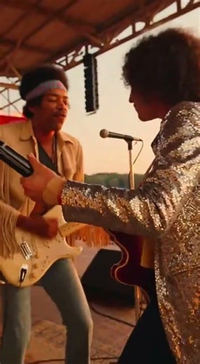 Jimi Hendrix On The Stage At Woodstock Festival