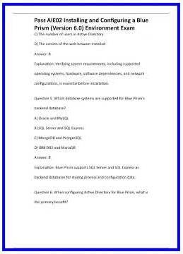 Pass AIE02 Installing and Configuring a Blue Prism Version 60 Environment Exam 636x882