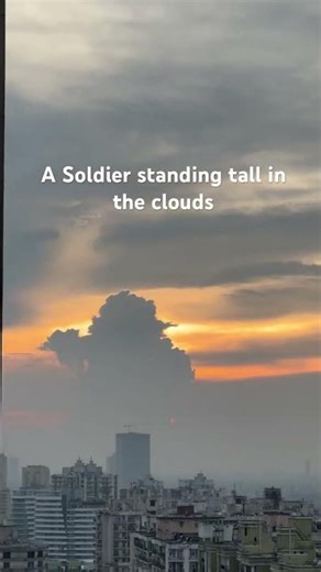 A Soldier in the Clouds | Nature’s Salute at Sunset #ytshorts #naturephotography
