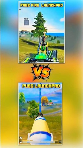 Free Fire Launchpad VS PUBG Launchpad↖️Let's see which of the two games Launchpad is the best#shorts
