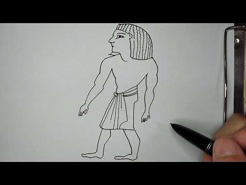 Cómo dibujar un egipcio/How to draw an egyptian
