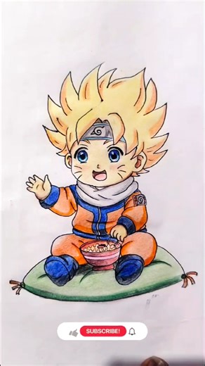 Baby Naruto loves his ramen! 🍥🥺 #naruto #anime #art
