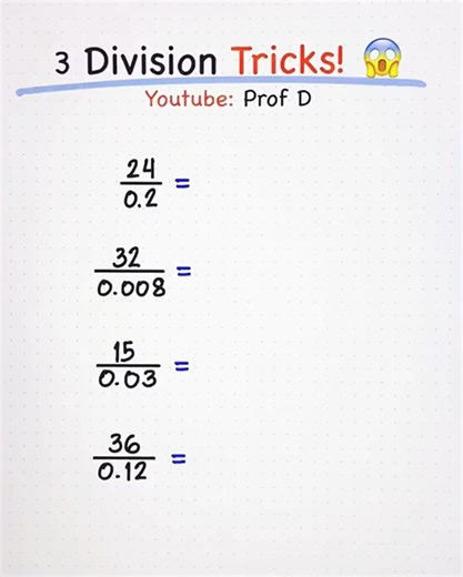 46K views · 537 reactions | Try These 3 Division Hacks—You’ll Never Divide the Same Again! | Prof D | Facebook