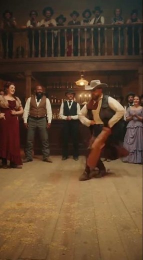 Old West cowboy dancing in a saloon, a little drunk. #shorts #short