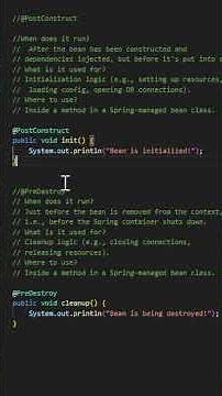 Spring Boot: @PostConstruct vs @PreDestroy Explained! #javadeveloper #coding #springproject