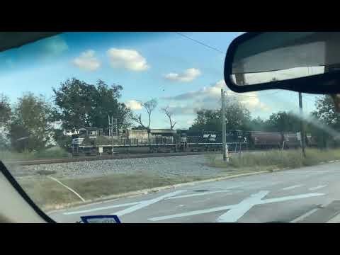 NS 8046 NB Leads Grain Hopper DPU BNSF GEVO Houston,Tx