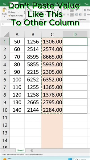 #Excel | Easily paste trick in excel | #paste_special #excel_copy | #formula #Shorts | #viral