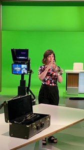 A little collaboration between WFMT and WTTW happened today! Host Kristina was asked to bring her trumpet to the news room and test the instrument’s reflective glare. 🎺 #behindthescenes #wttw #wfmt #tv #trumpet #onair | WFMT