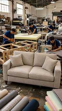 How Affordable Sofas Are Made | Furniture Factory Process 🛋️