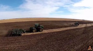 Modern Agriculture: Computer Plow Tractor