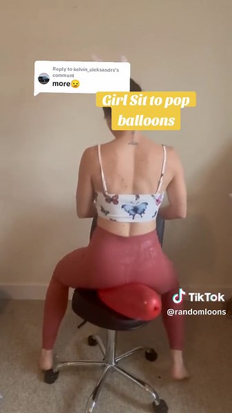 Replying to @kelvin_aleksandrs Girl Sit to pop Balloons #ballonbursting #balloonsitting #sittingballoons #s2p #looner #loonergirl #balloonburst #balloon