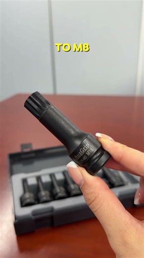 Auzgrip A84609 8 Piece 78mm 1/2'' Square Drive Triple Square Bit Impact Socket Set