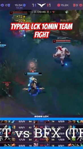 Kt vs BFX typical teamfight in 10 min - LCK Playoffs 2025 #shorts