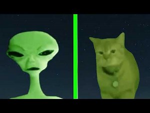 Alien speaking meme VS green alien cat • Alien speaking meme Zip Zap Zop