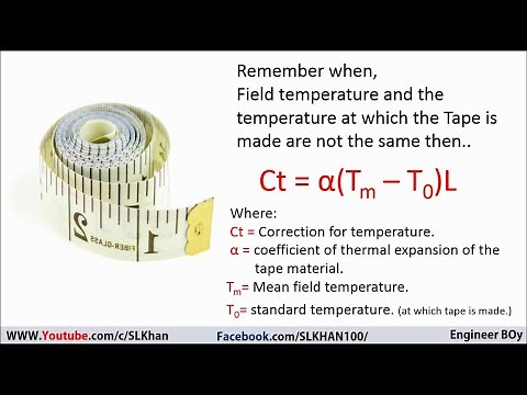 Tape correction for temperature