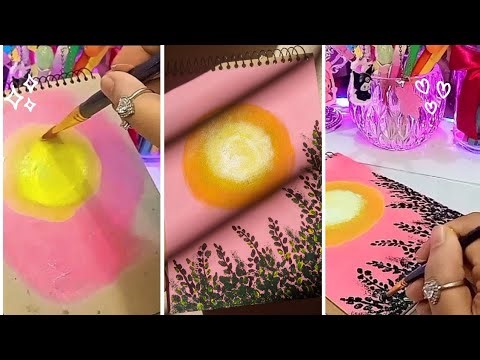 Easy Canvas painting || painting for beginner step by step 