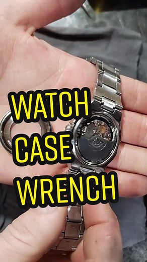 Watch back removal with adjustable wrench. #tools #dw0rtorial