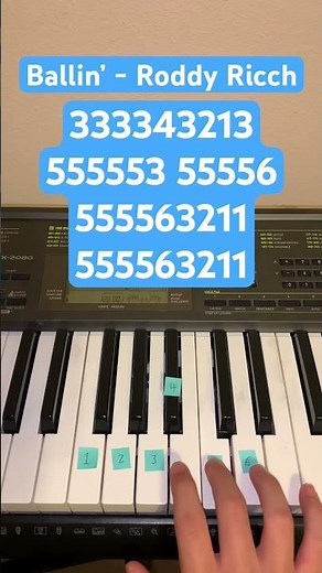 How To Play Ballin’ by Roddy Ricch on Piano | Easy Piano Tutorial #shorts