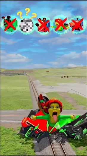 Crazy Train vs Lightning Car Challenge | Save the Car or Crash? 🚂⚡