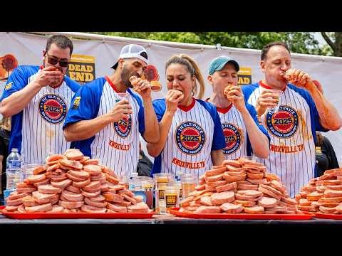 Joey Chestnut Breaks World Record in $10,000 Bologna Eating Contest | Competitive Eating